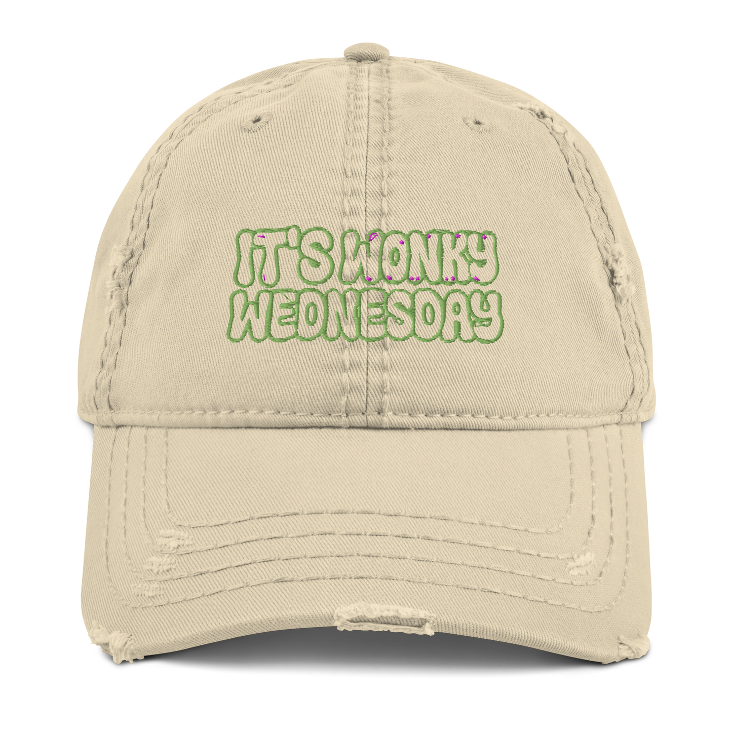 Wonky Wednesday - Distressed Dad Hat