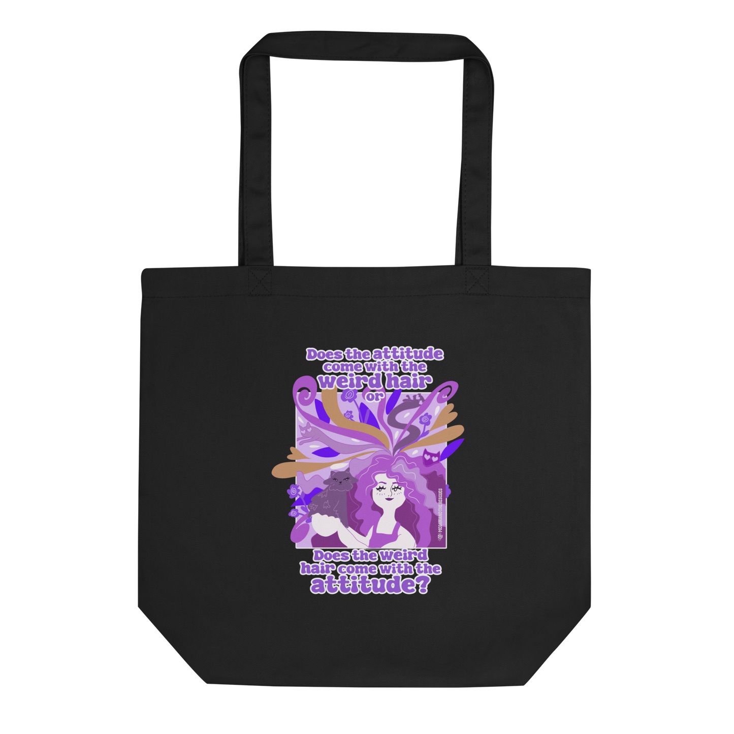 Weird Hair Attitude Purple - Eco Tote Bag