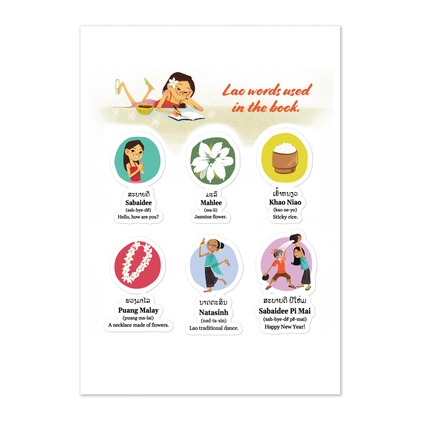 MEFG WORDS - Sticker sheet