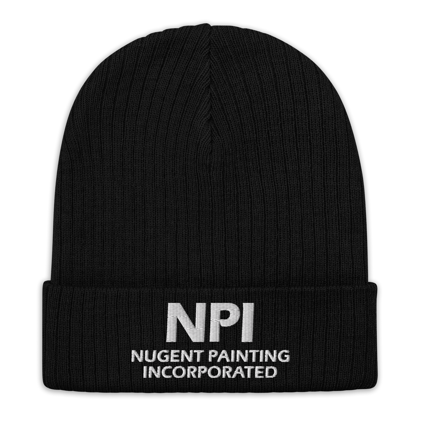 NPI TEXT - Ribbed knit beanie