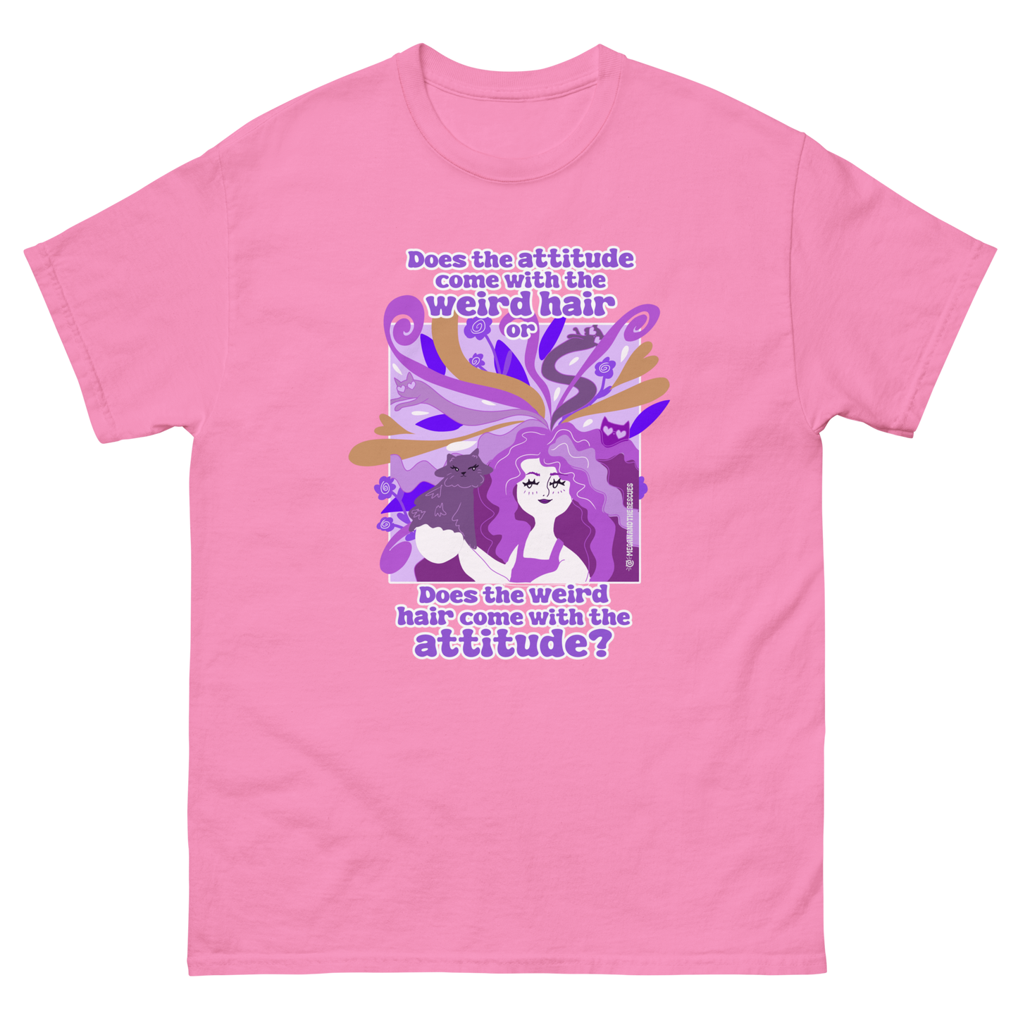 Weird Hair Attitude Purple - Unisex classic tee