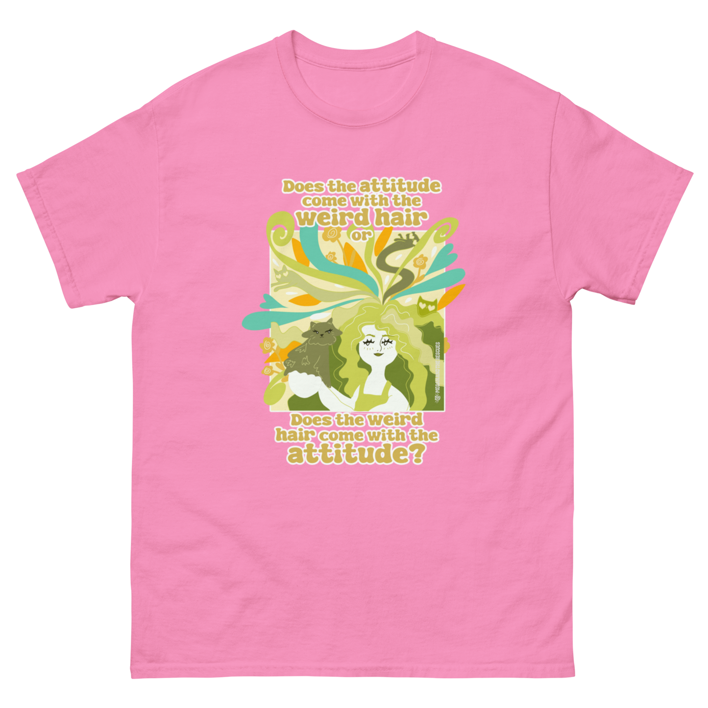 Weird Hair Attitude Green - Unisex classic tee