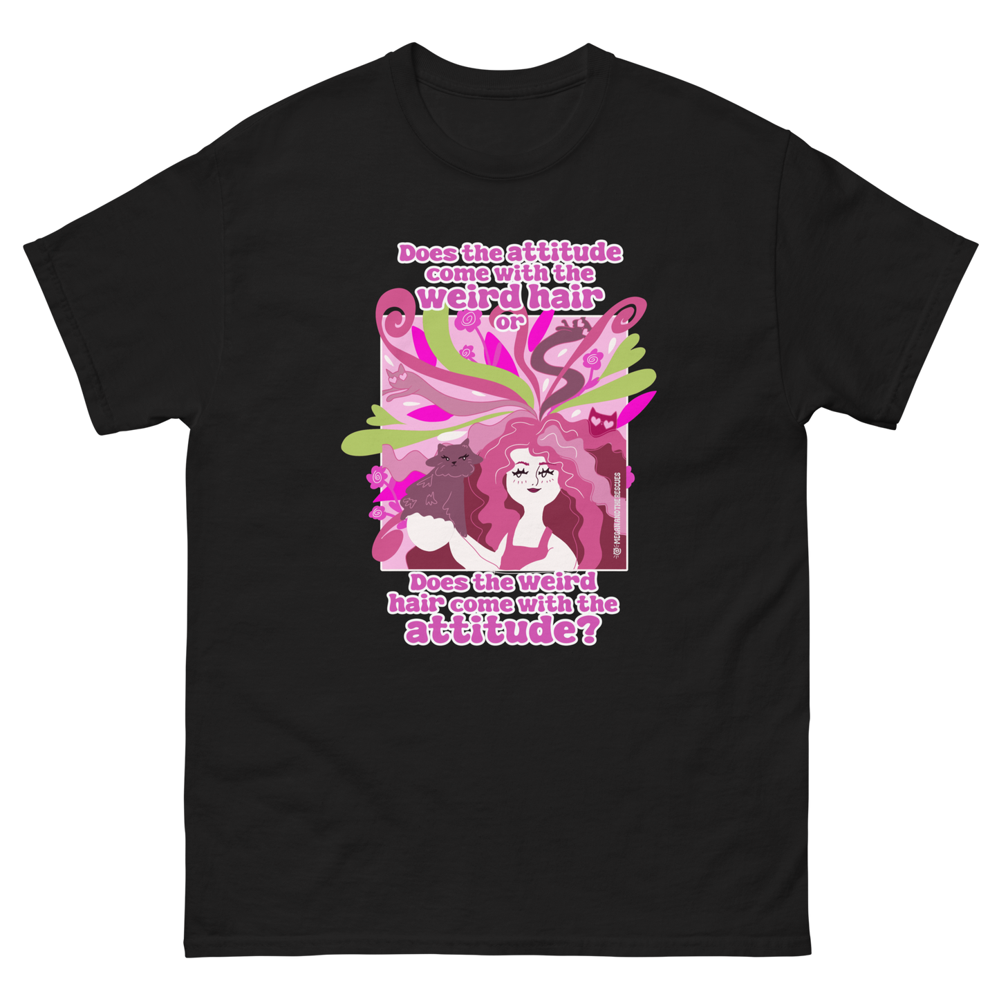 Weird Hair Attitude Pink - Unisex classic tee