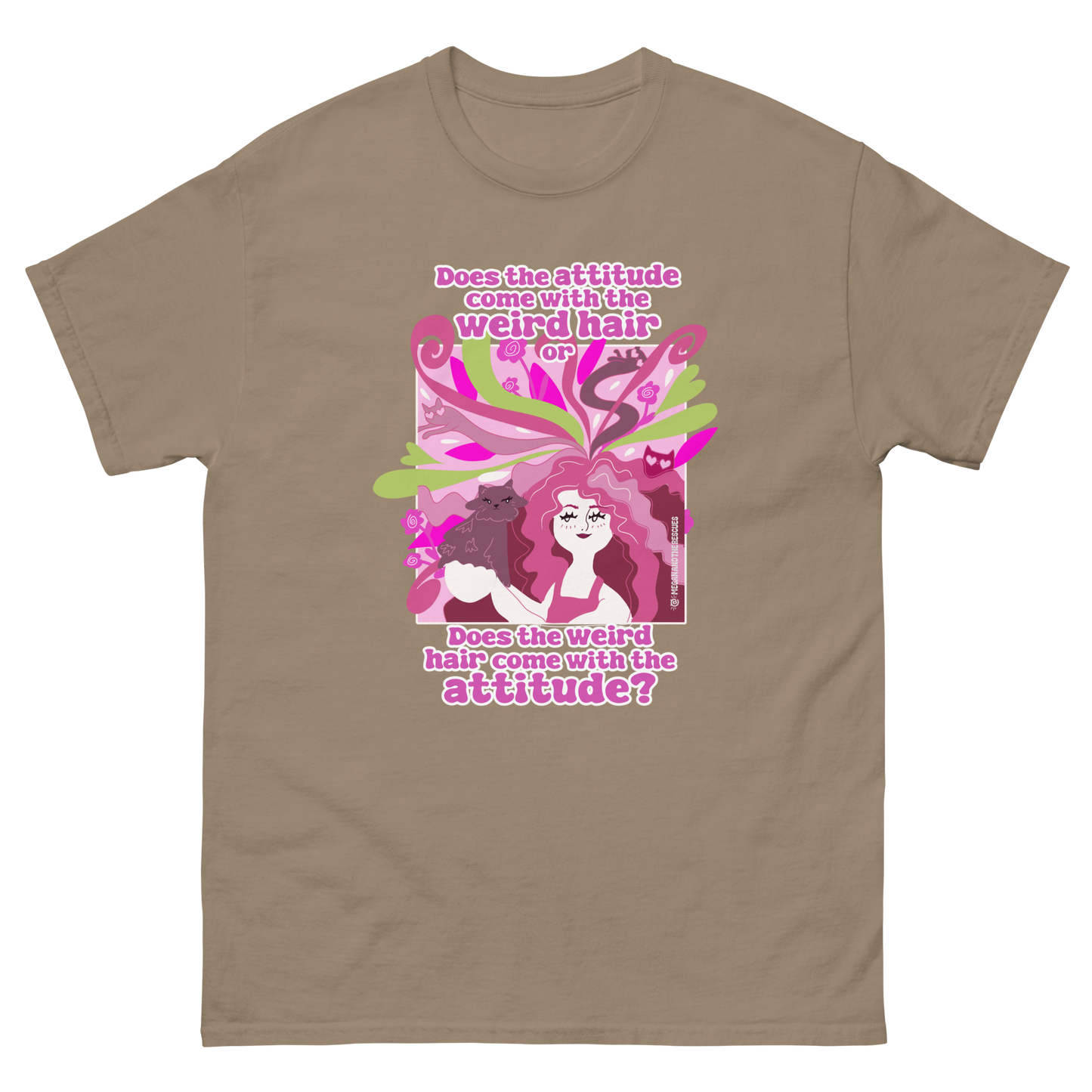 Weird Hair Attitude Pink - Unisex classic tee
