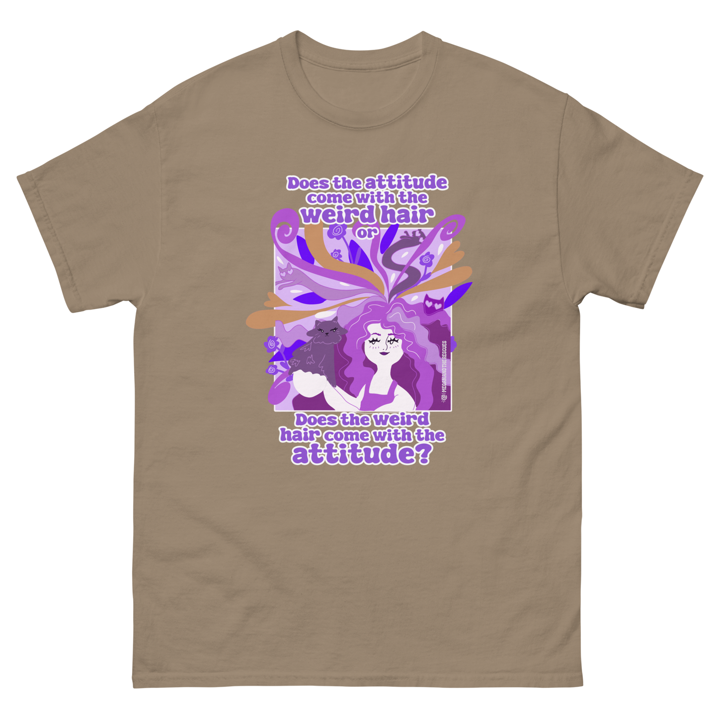 Weird Hair Attitude Purple - Unisex classic tee