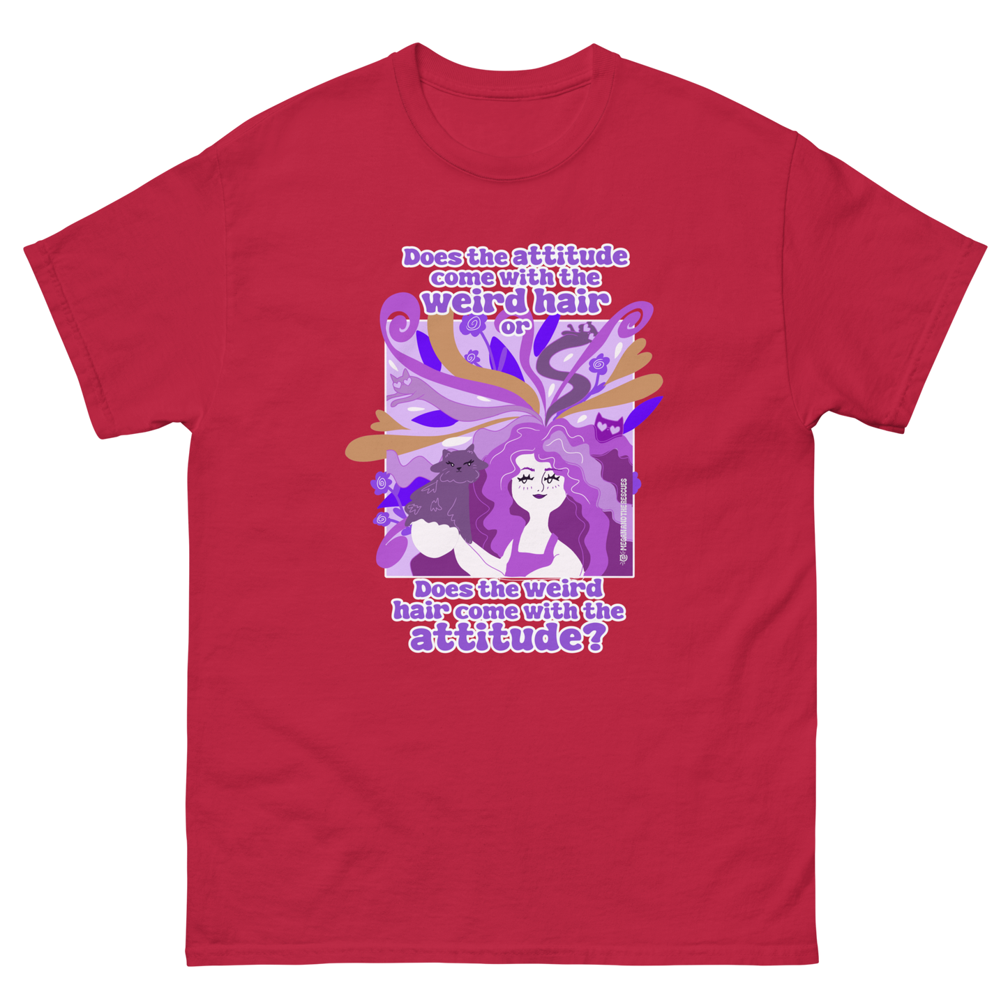 Weird Hair Attitude Purple - Unisex classic tee