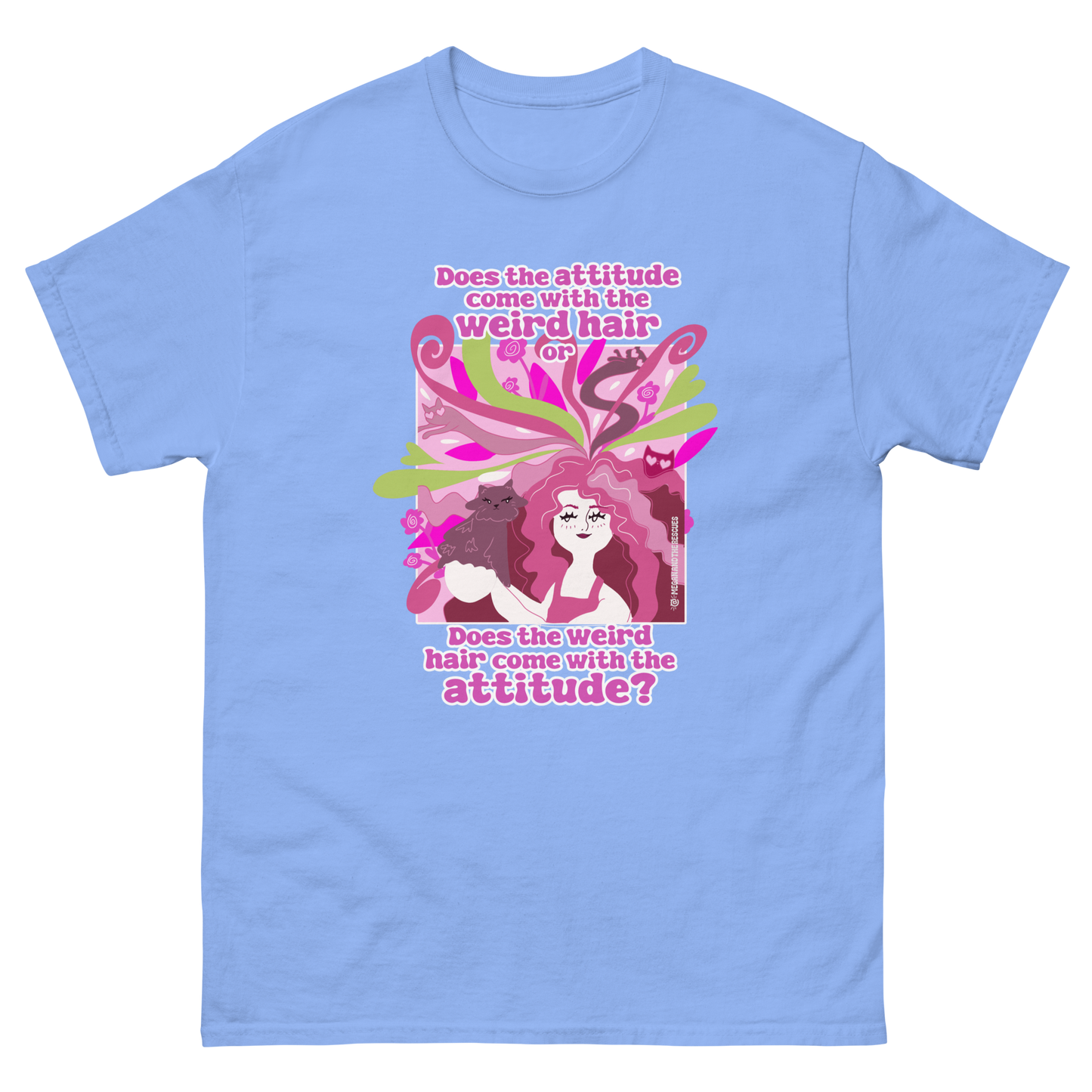 Weird Hair Attitude Pink - Unisex classic tee