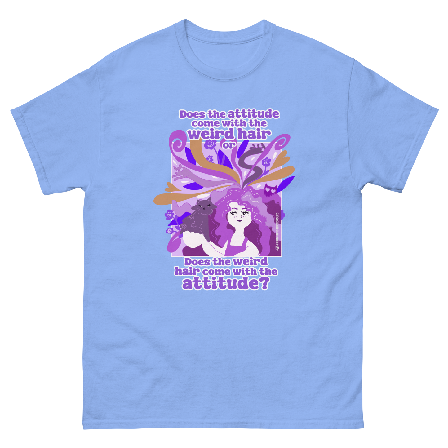 Weird Hair Attitude Purple - Unisex classic tee