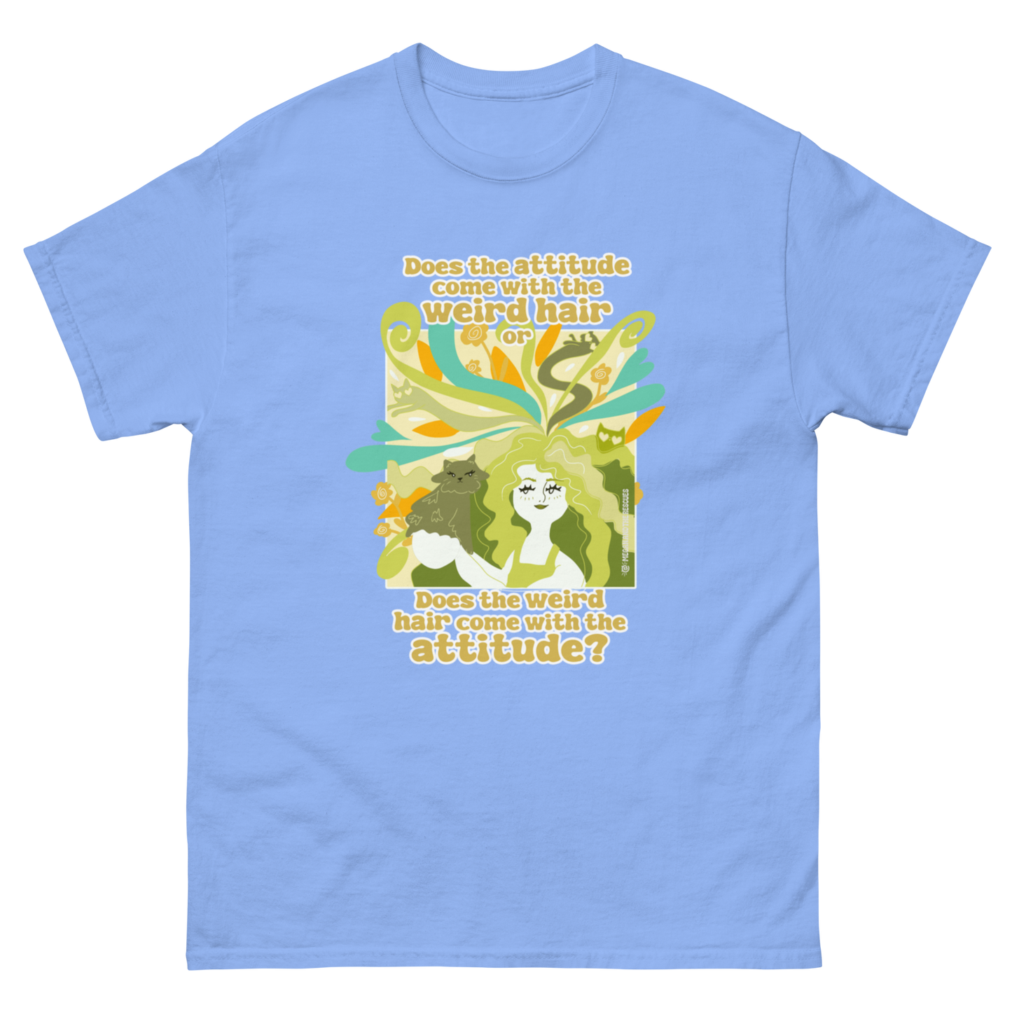 Weird Hair Attitude Green - Unisex classic tee