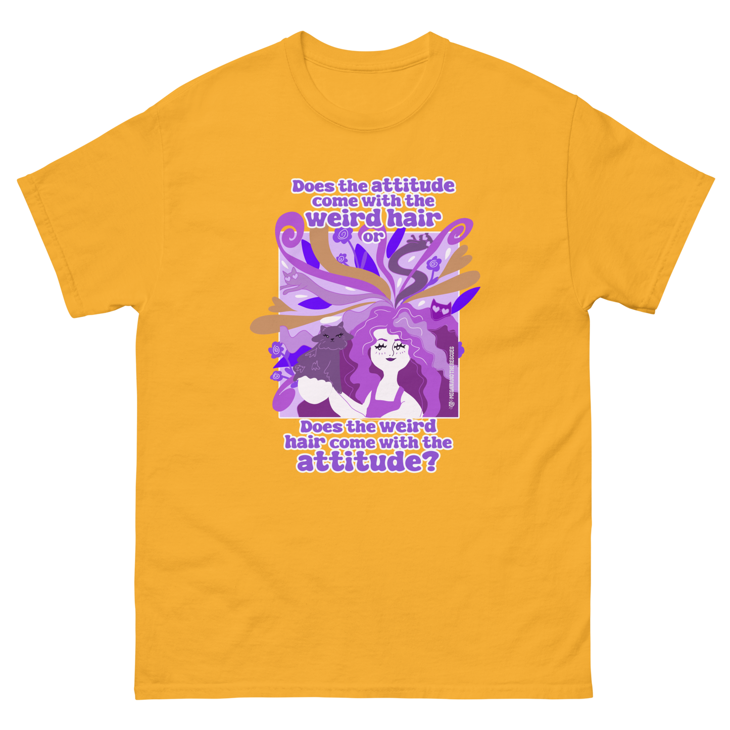 Weird Hair Attitude Purple - Unisex classic tee