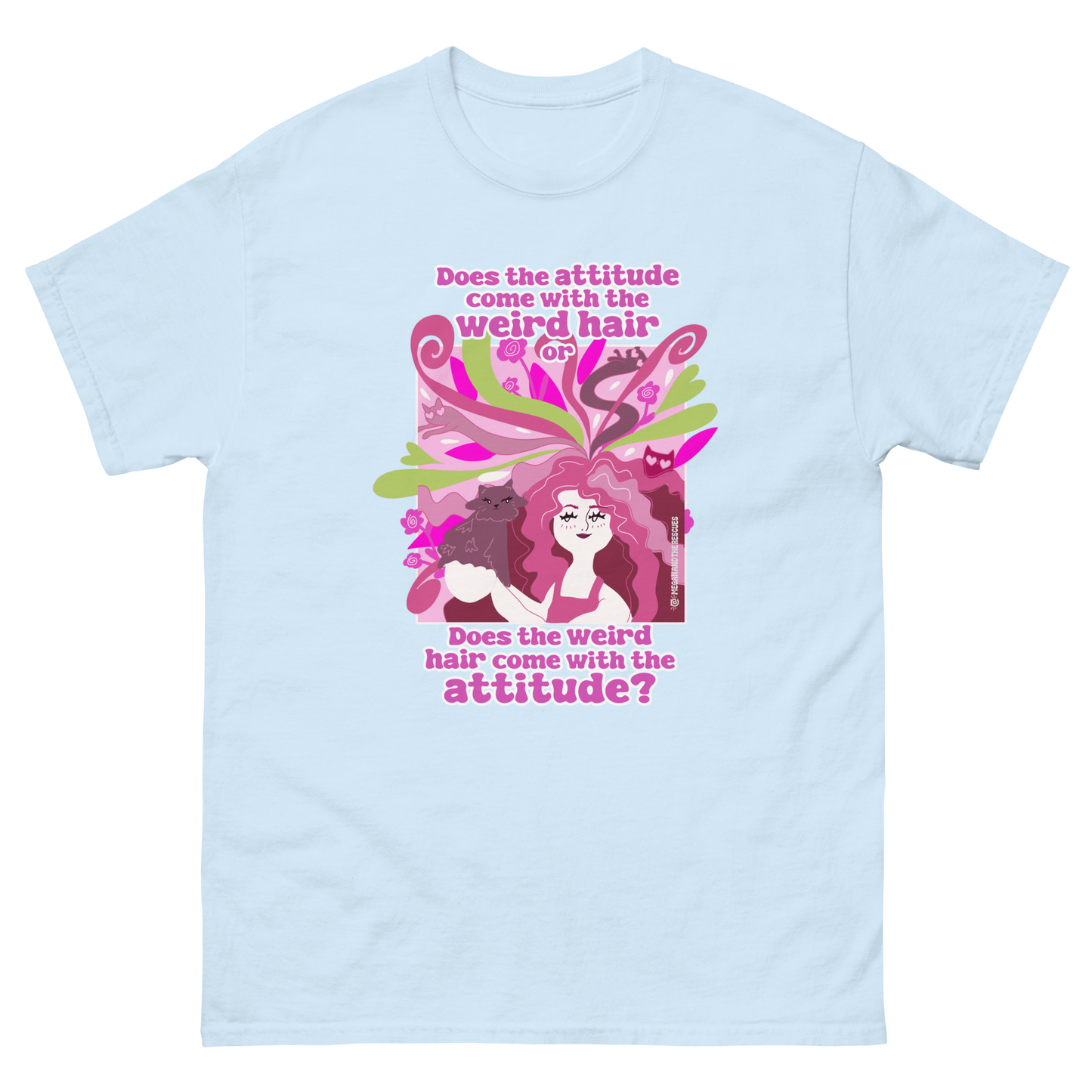 Weird Hair Attitude Pink - Unisex classic tee