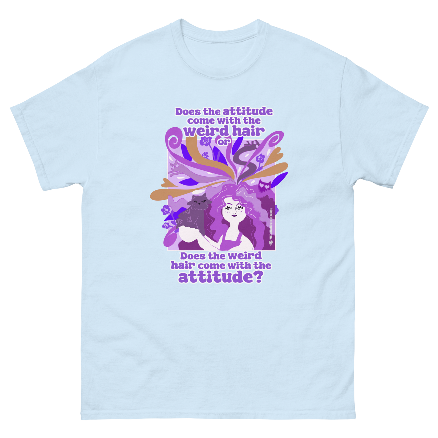 Weird Hair Attitude Purple - Unisex classic tee