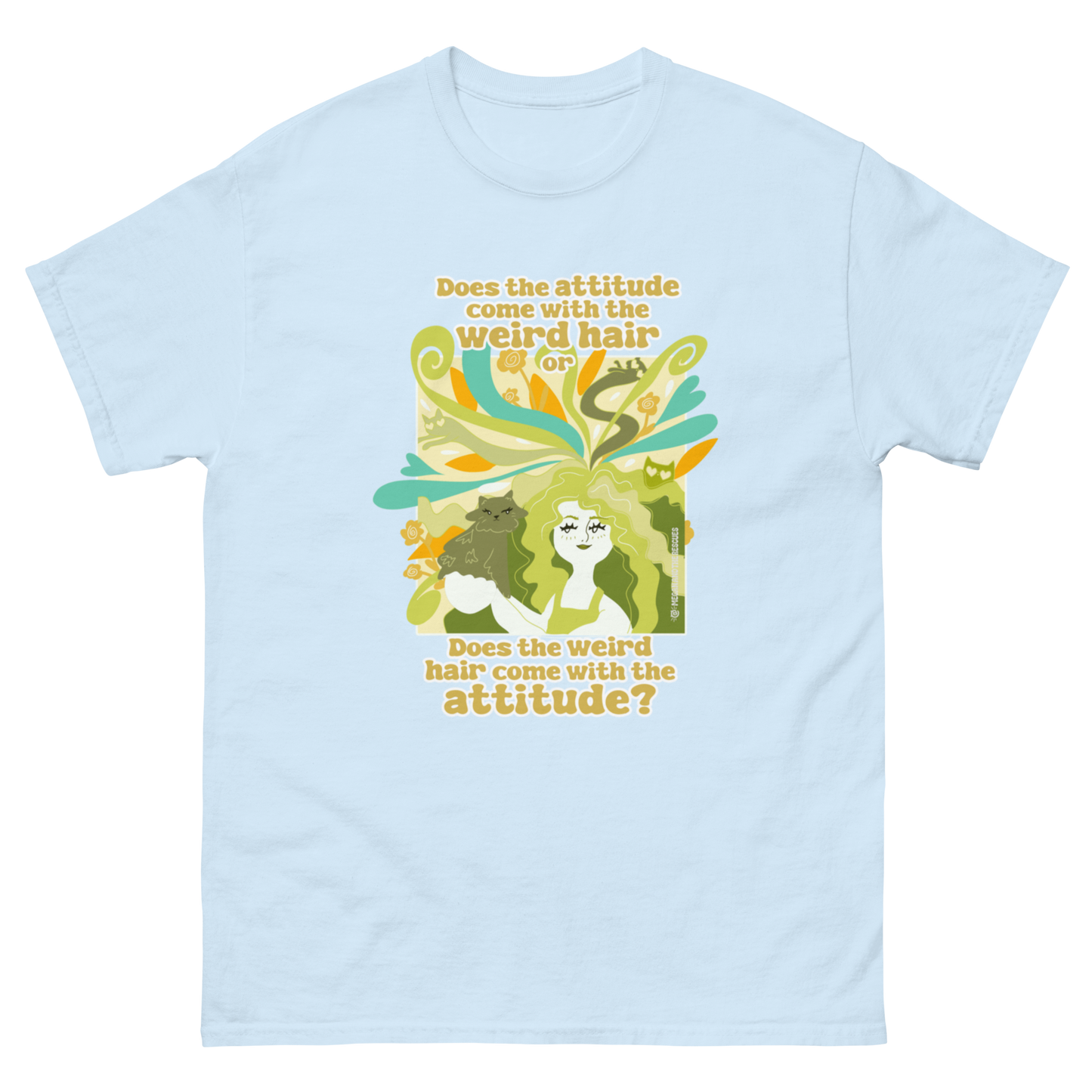 Weird Hair Attitude Green - Unisex classic tee
