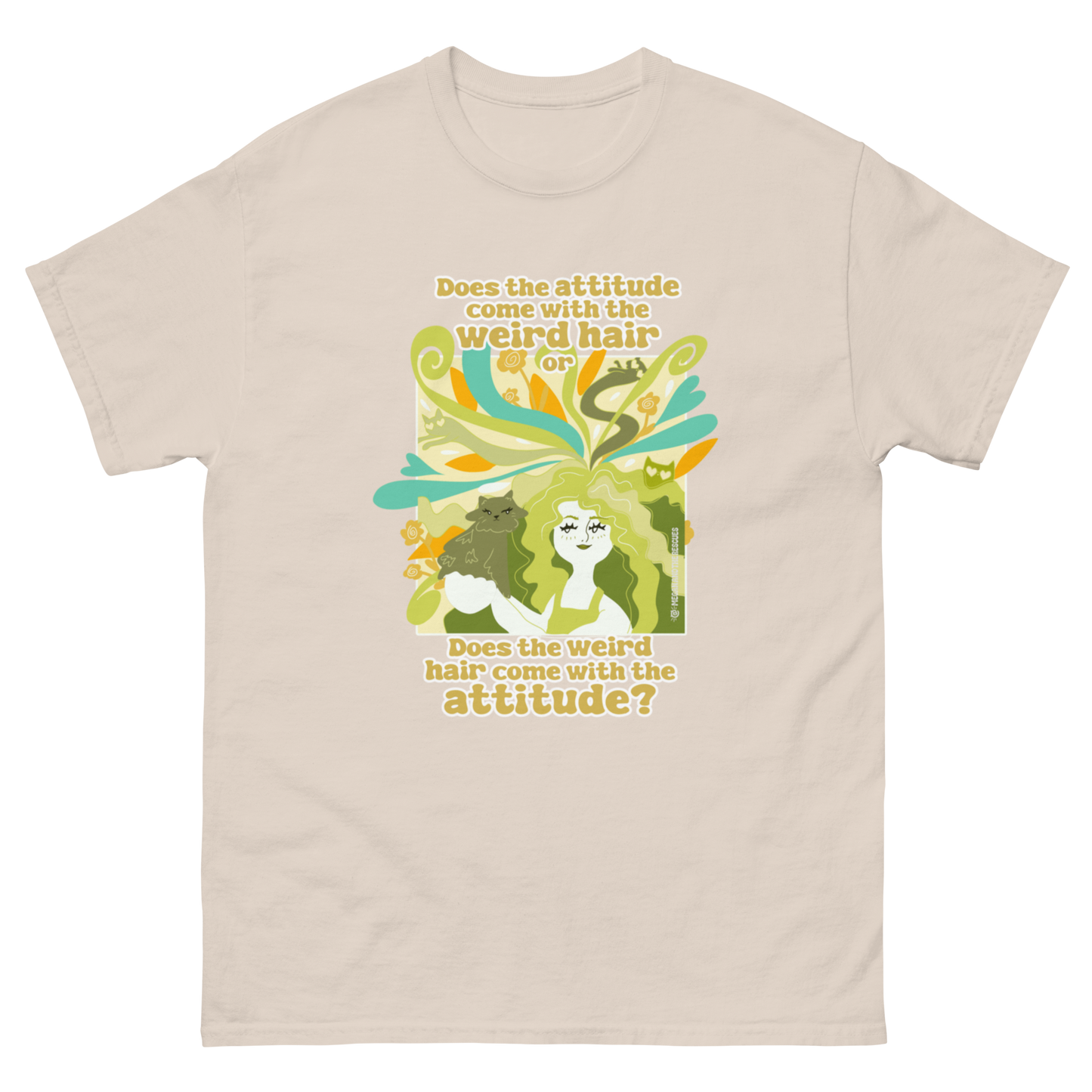 Weird Hair Attitude Green - Unisex classic tee