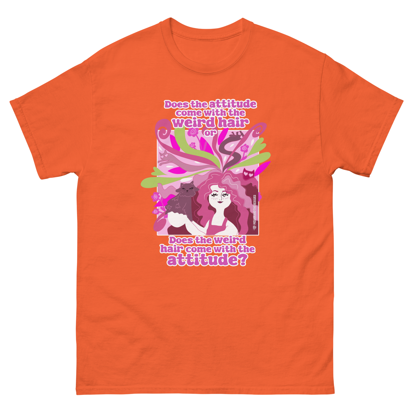 Weird Hair Attitude Pink - Unisex classic tee