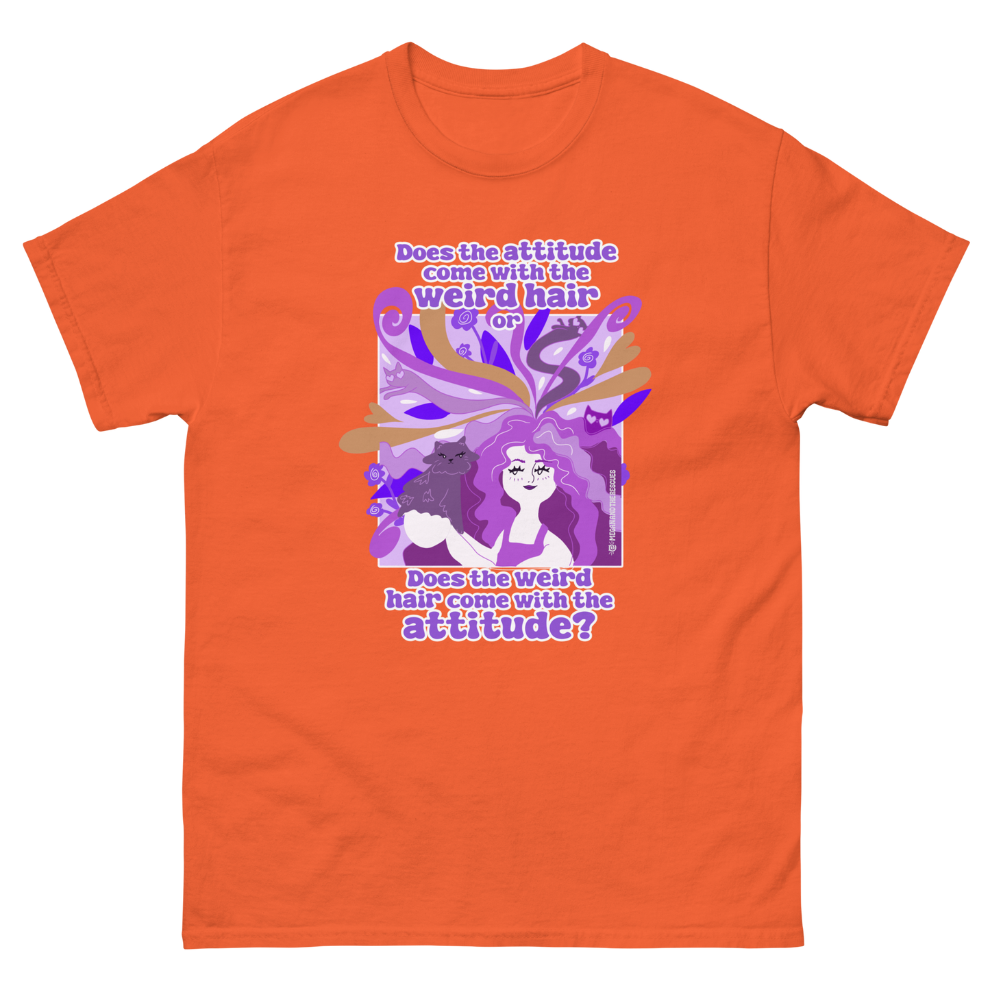 Weird Hair Attitude Purple - Unisex classic tee