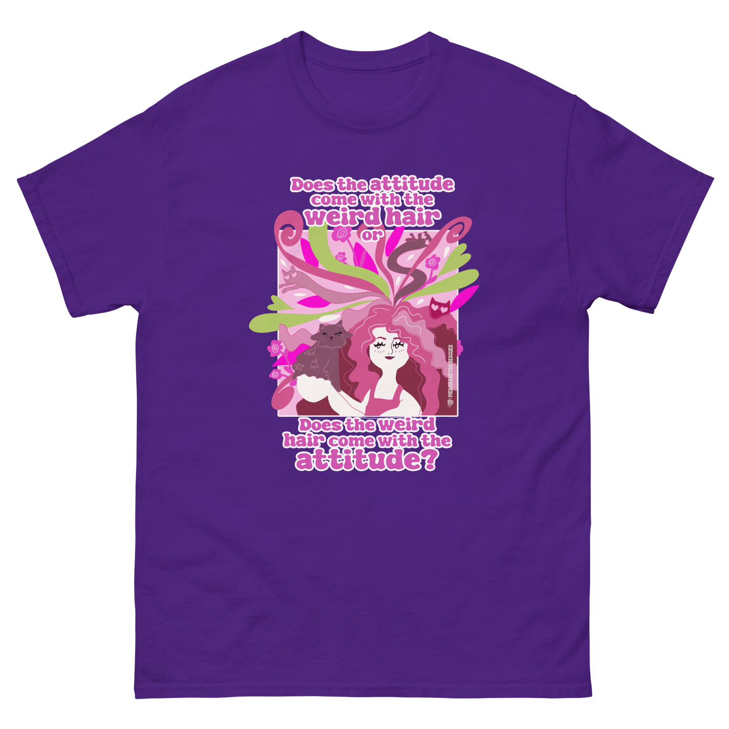 Weird Hair Attitude Pink - Unisex classic tee