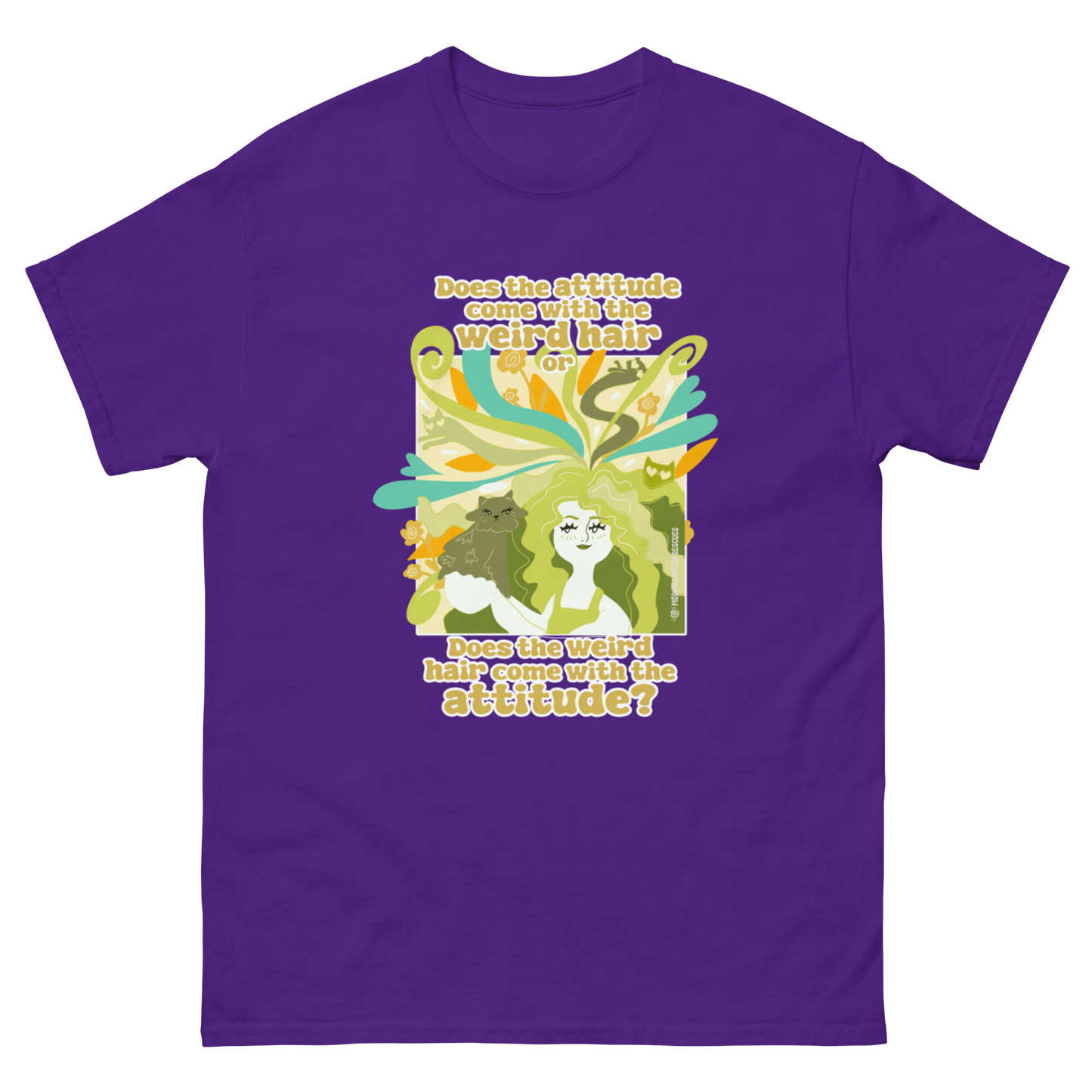 Weird Hair Attitude Green - Unisex classic tee