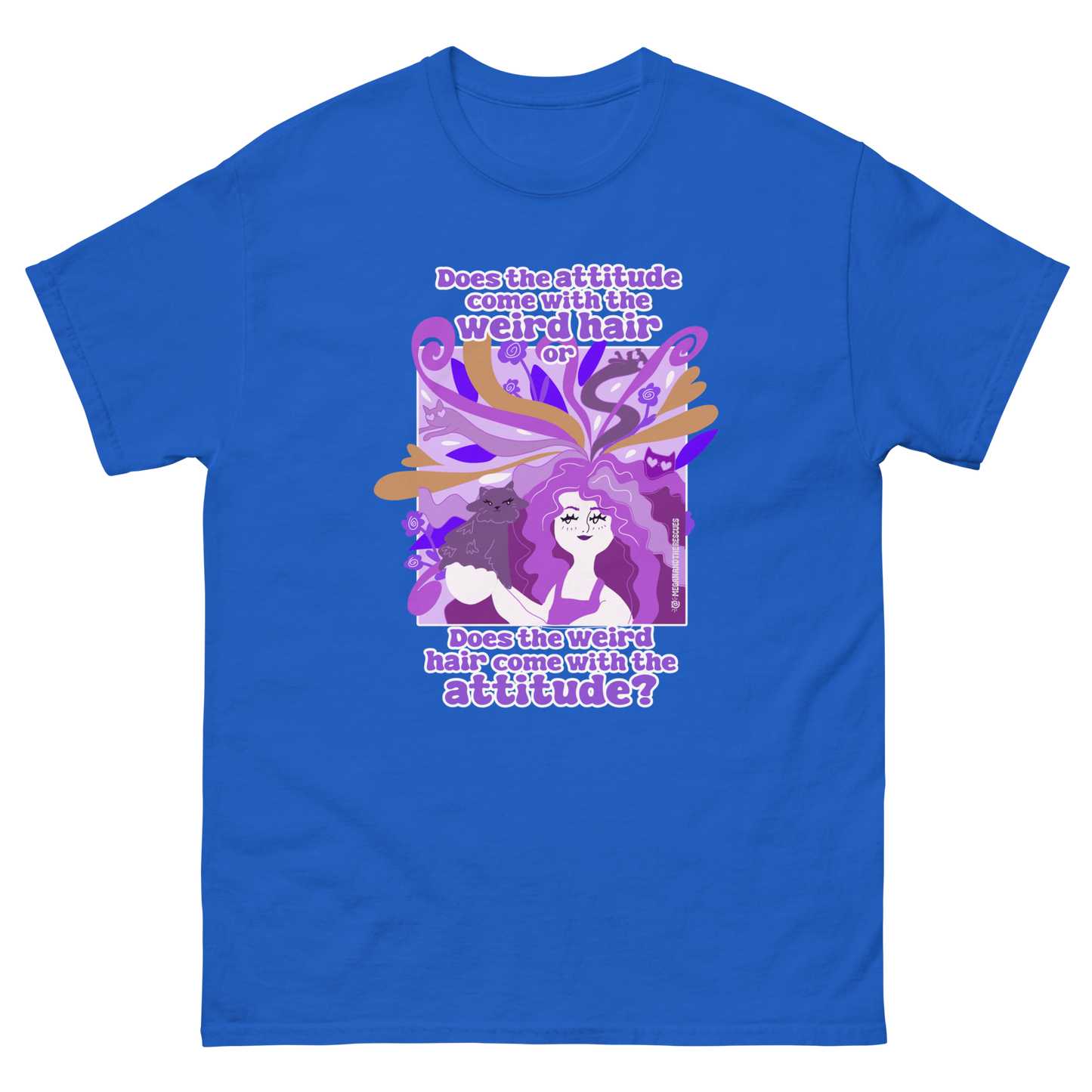 Weird Hair Attitude Purple - Unisex classic tee