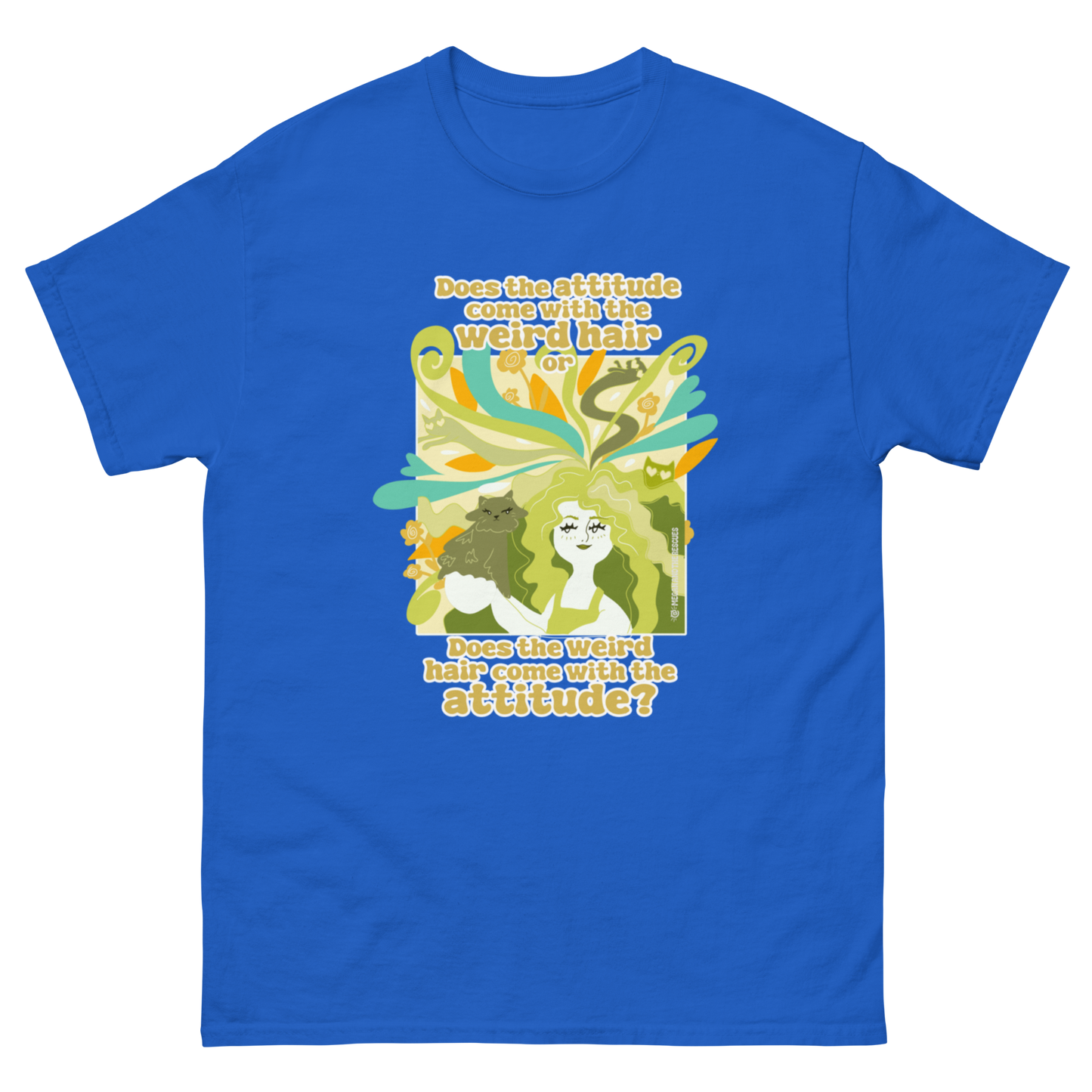 Weird Hair Attitude Green - Unisex classic tee