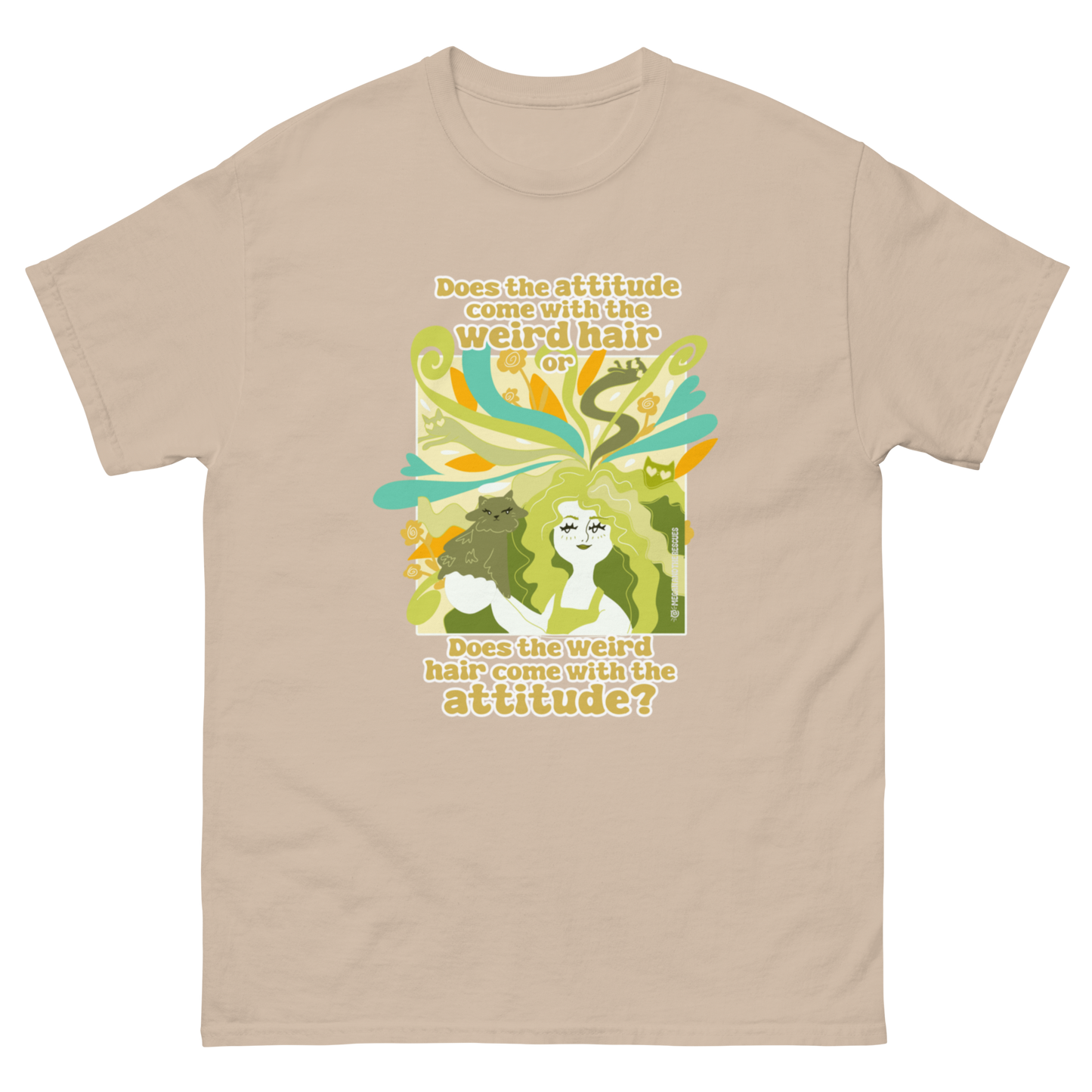 Weird Hair Attitude Green - Unisex classic tee