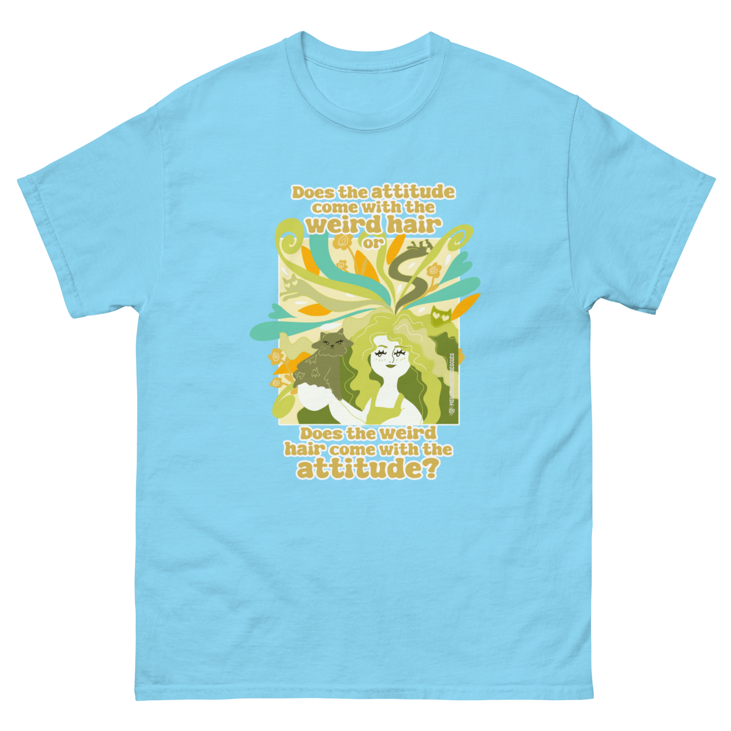 Weird Hair Attitude Green - Unisex classic tee