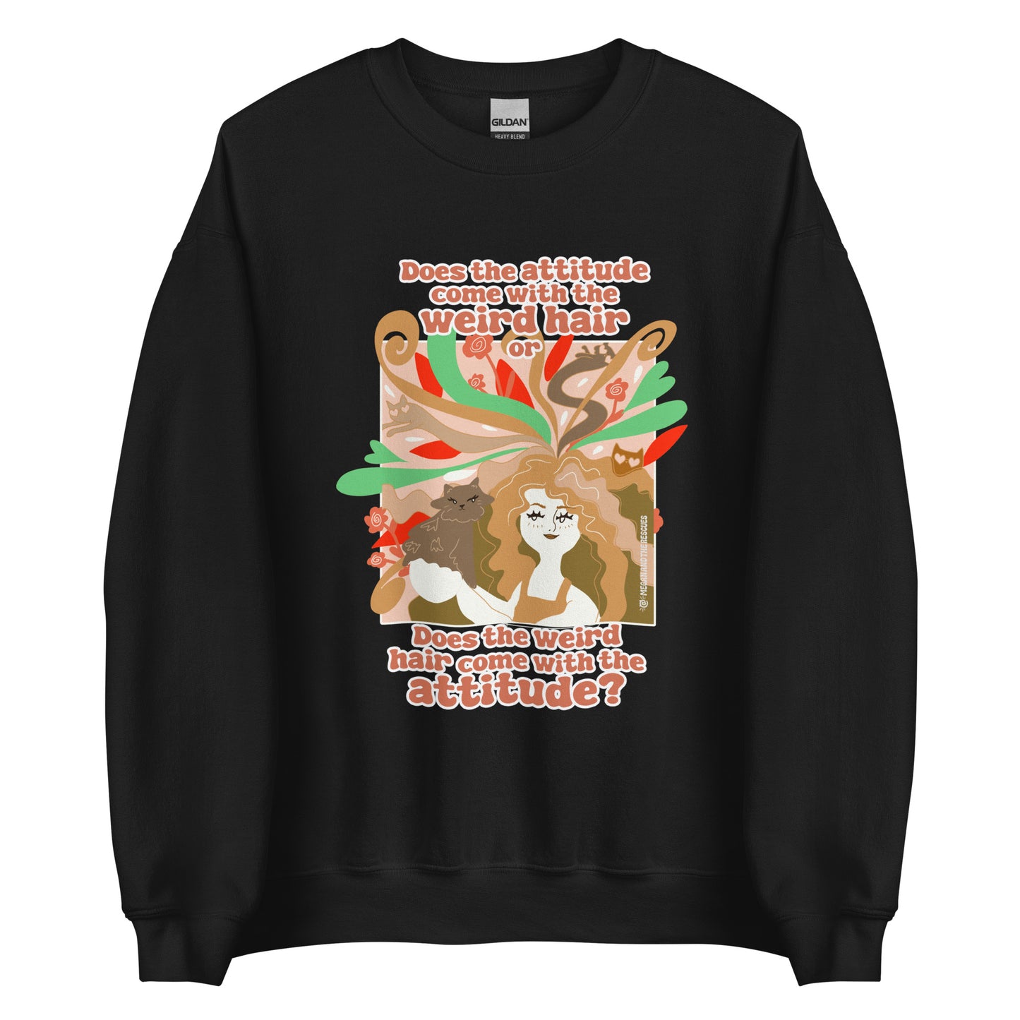 Weird Hair Attitude Ginger - Unisex Sweatshirt