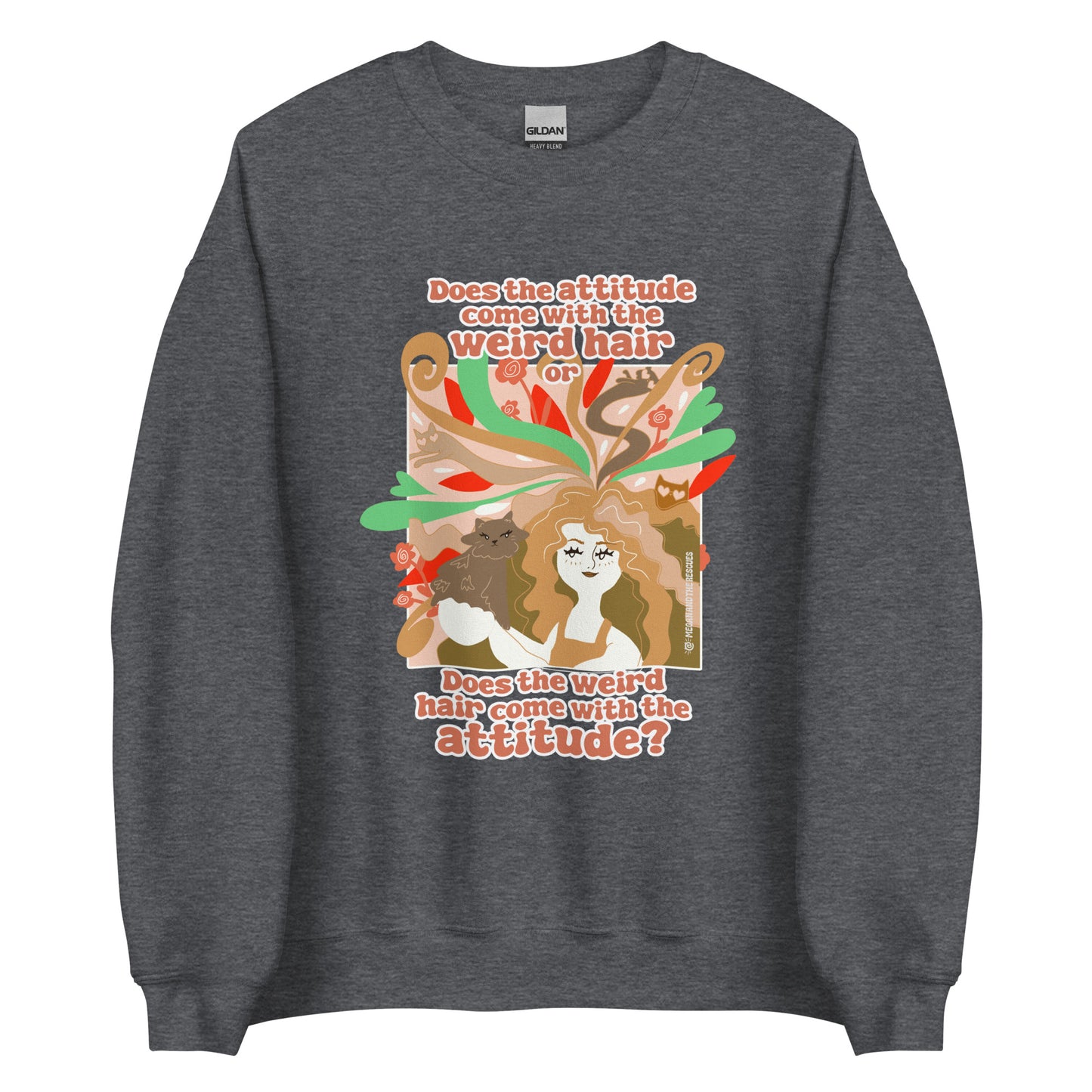 Weird Hair Attitude Ginger - Unisex Sweatshirt