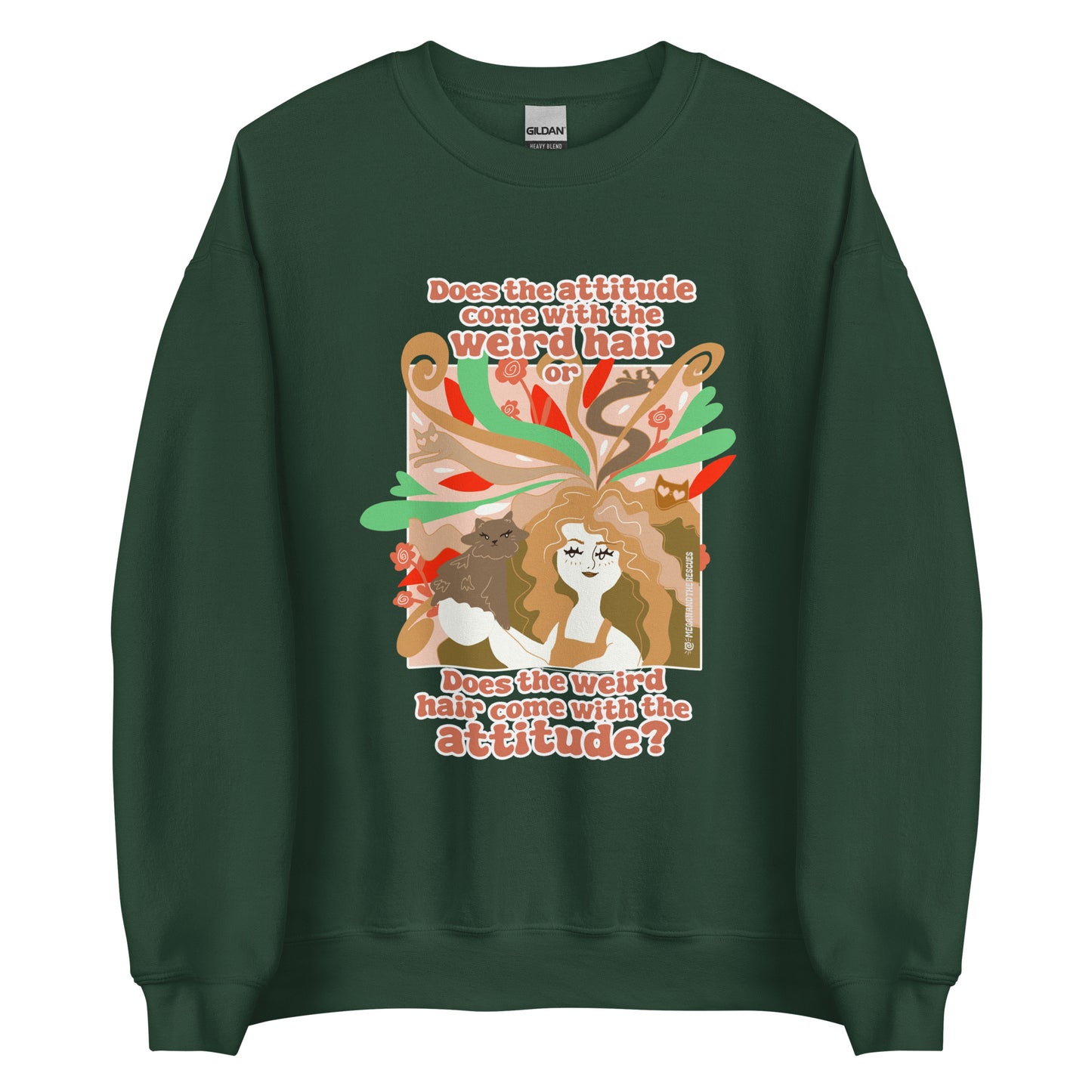 Weird Hair Attitude Ginger - Unisex Sweatshirt
