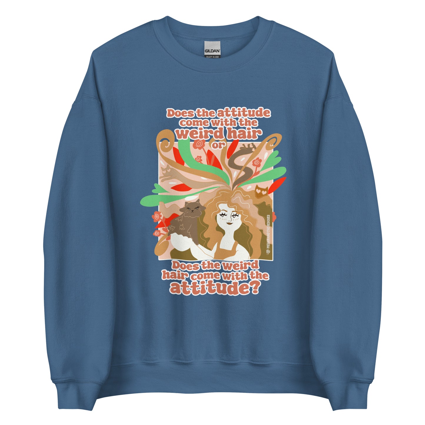 Weird Hair Attitude Ginger - Unisex Sweatshirt