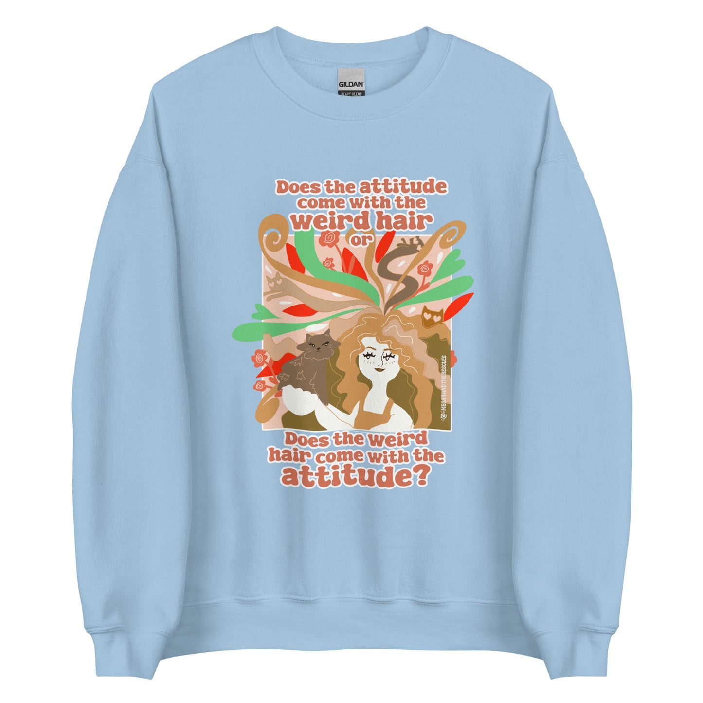 Weird Hair Attitude Ginger - Unisex Sweatshirt