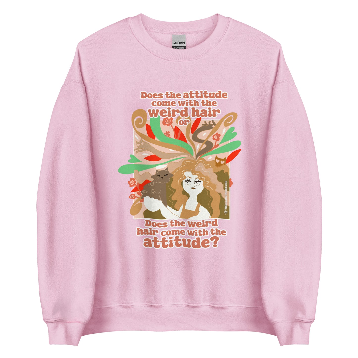 Weird Hair Attitude Ginger - Unisex Sweatshirt