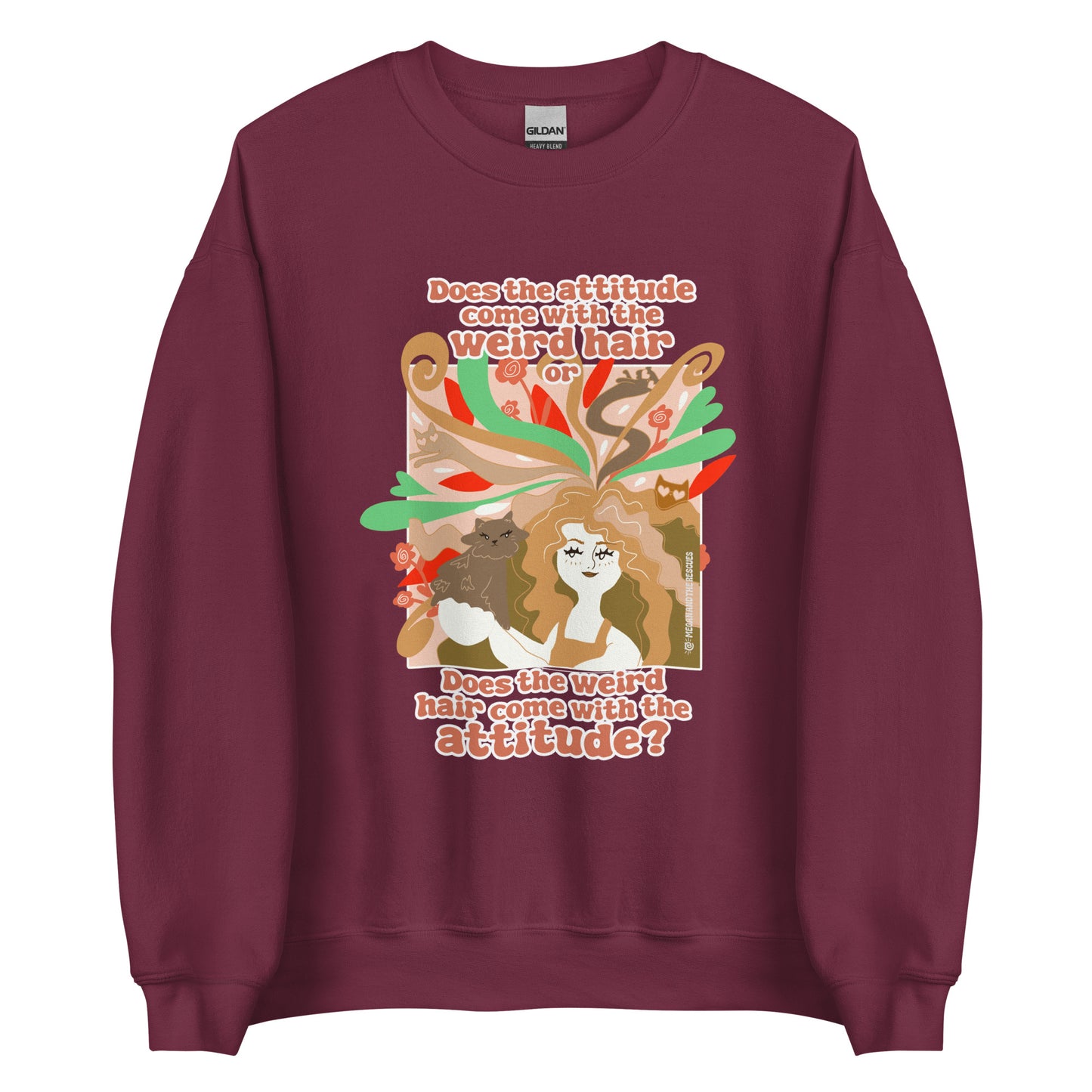 Weird Hair Attitude Ginger - Unisex Sweatshirt