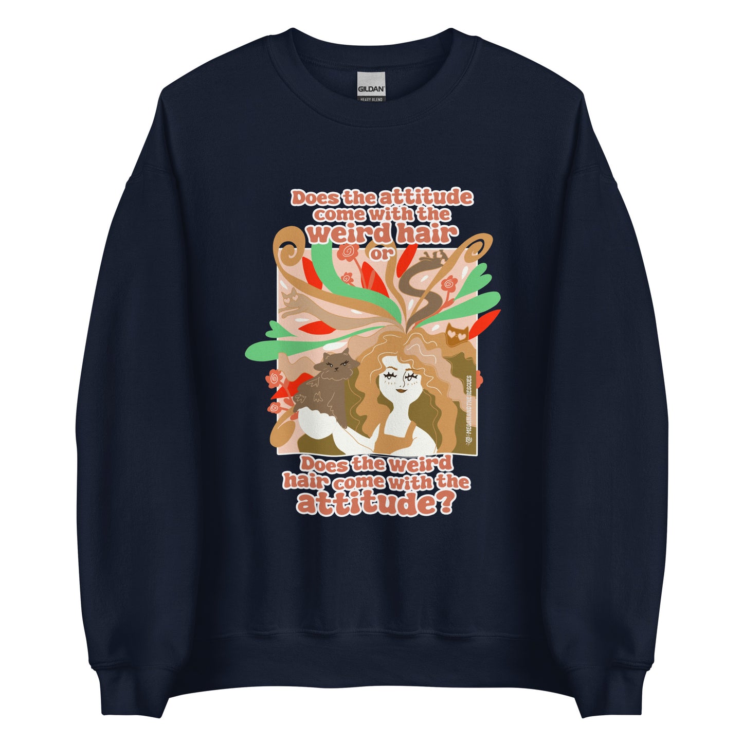 Weird Hair Attitude Ginger - Unisex Sweatshirt