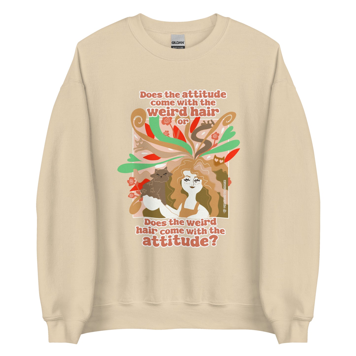 Weird Hair Attitude Ginger - Unisex Sweatshirt