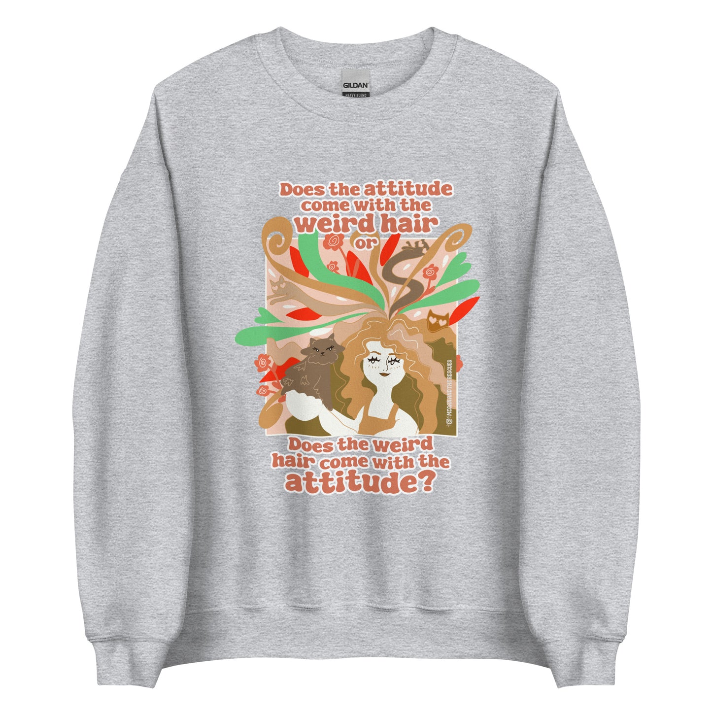 Weird Hair Attitude Ginger - Unisex Sweatshirt