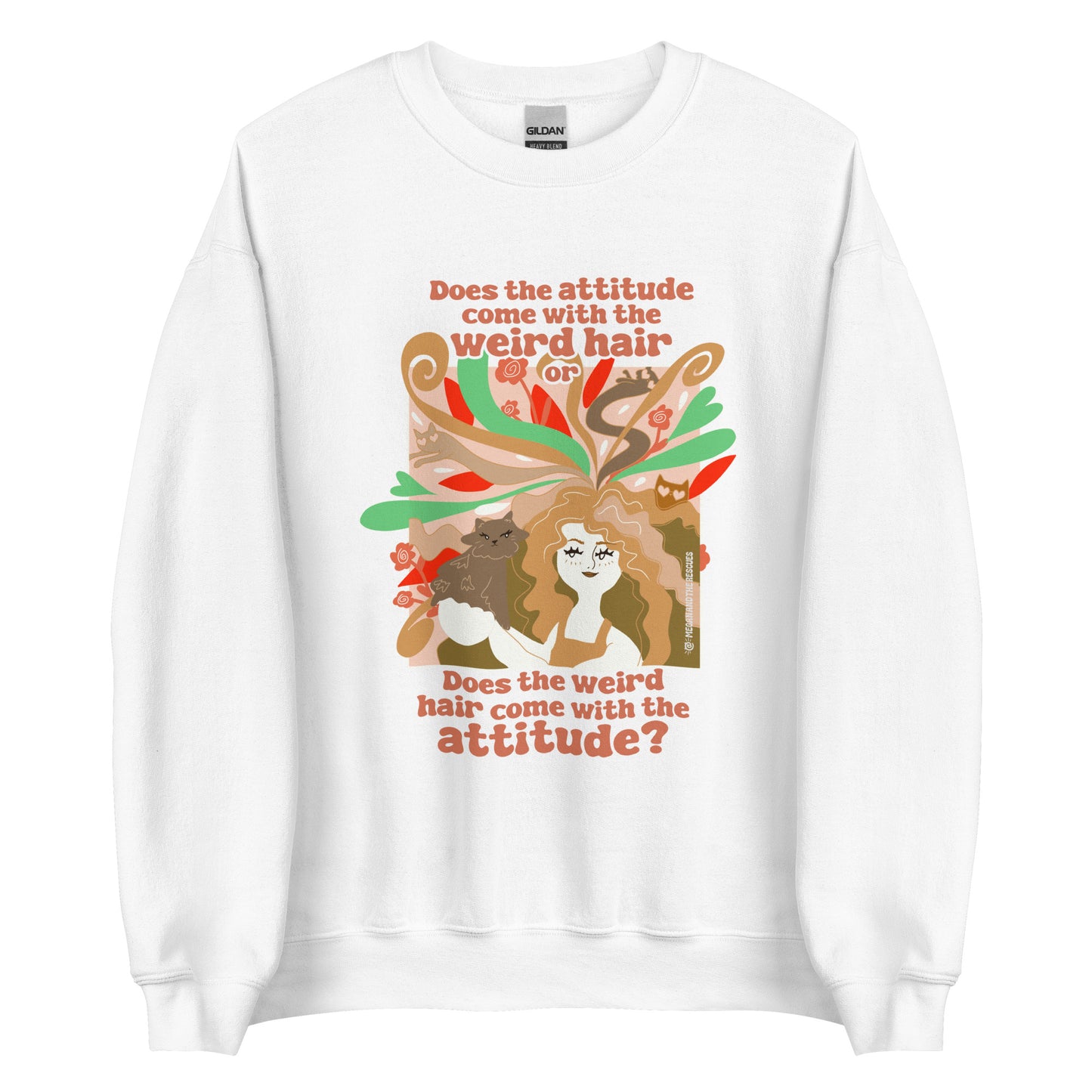 Weird Hair Attitude Ginger - Unisex Sweatshirt
