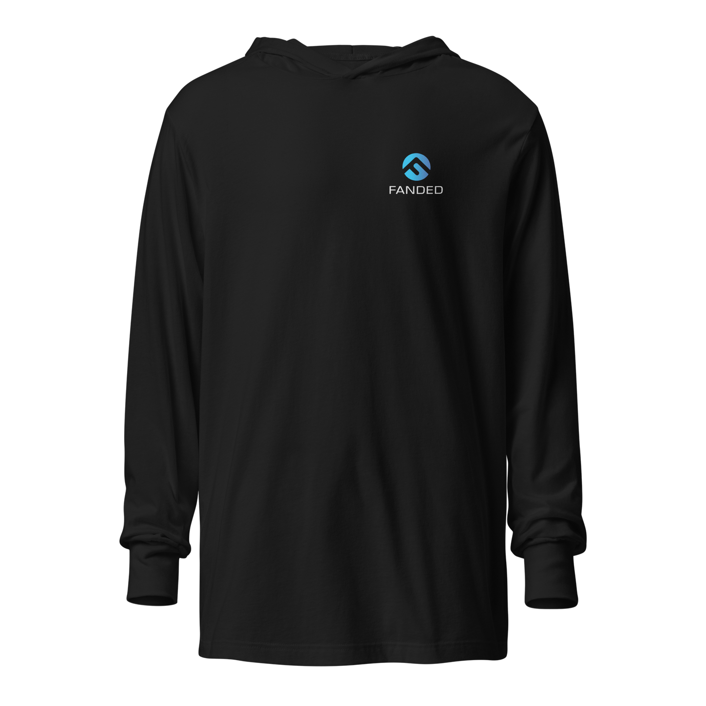 FANDED STAPLE - Hooded long-sleeve tee