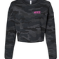 Moxie Women's Lightweight Crop Crewneck Sweatshirt - Black Camo
