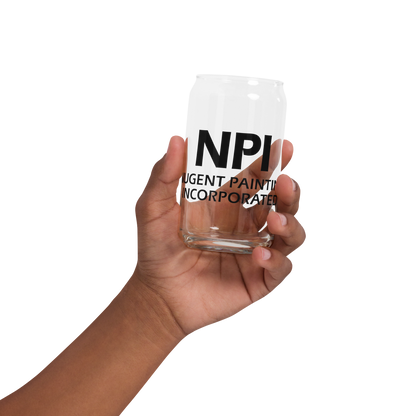 NPI TEXT - Can-shaped glass