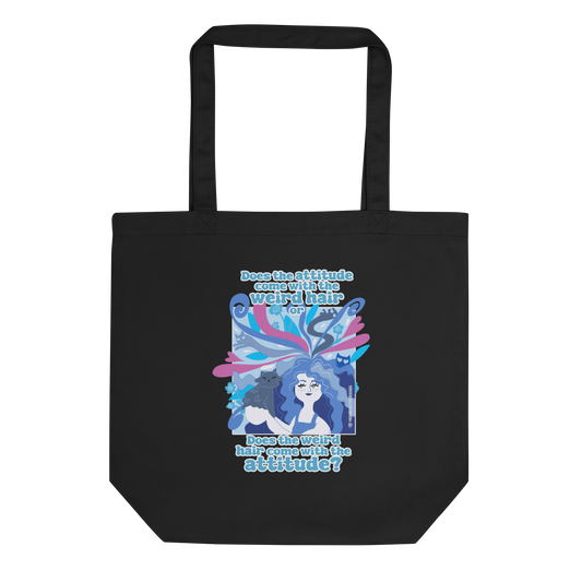 Weird Hair Attitude Blue - Eco Tote Bag