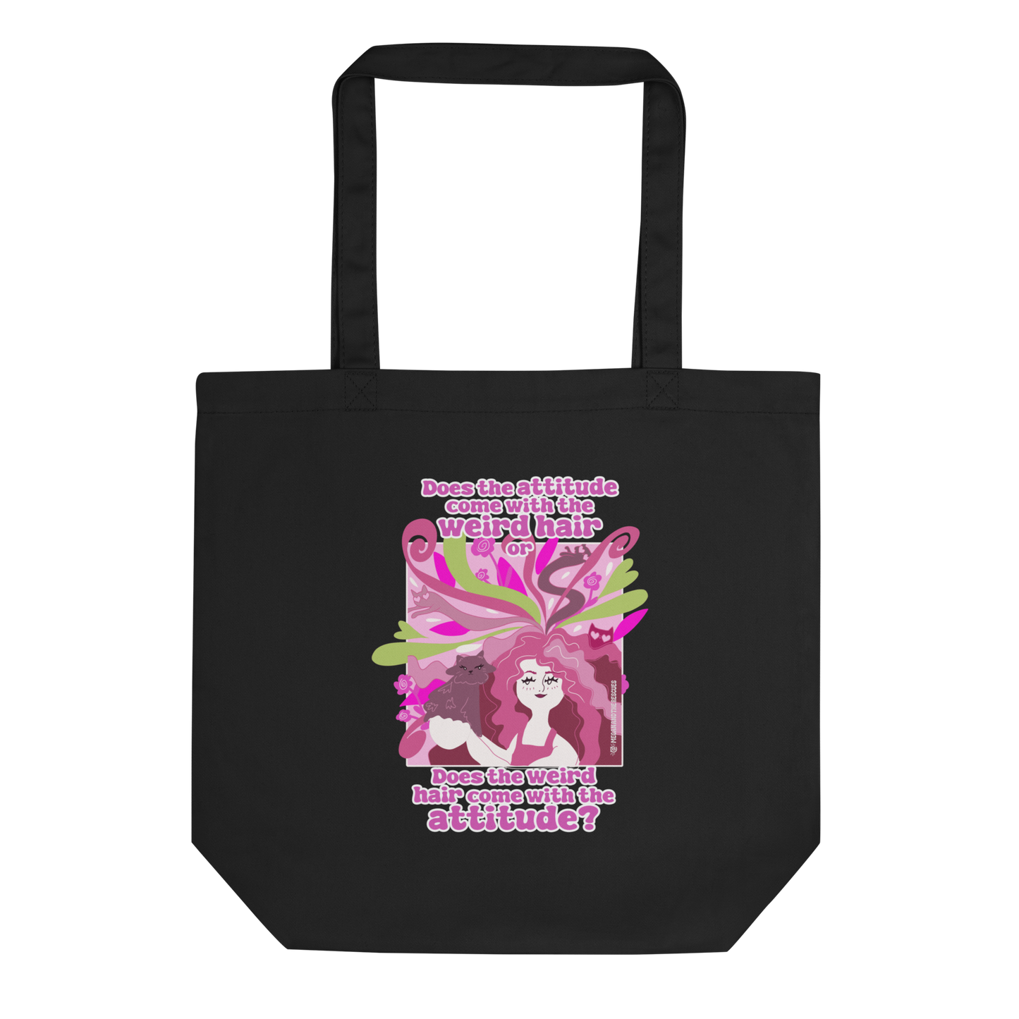 Weird Hair Attitude Pink - Eco Tote Bag