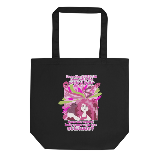 Weird Hair Attitude Pink - Eco Tote Bag