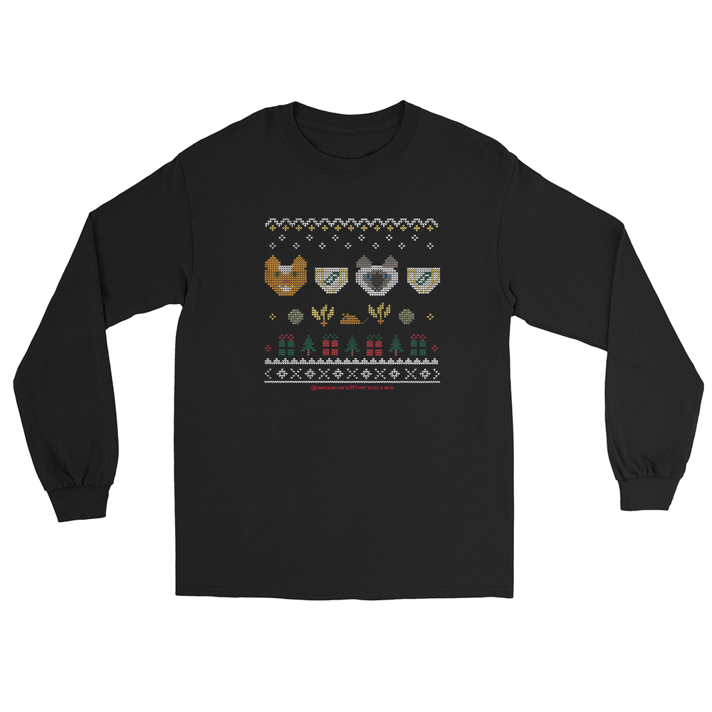 A Diaper Cat Christmas - Unisex Long Sleeve Shirt