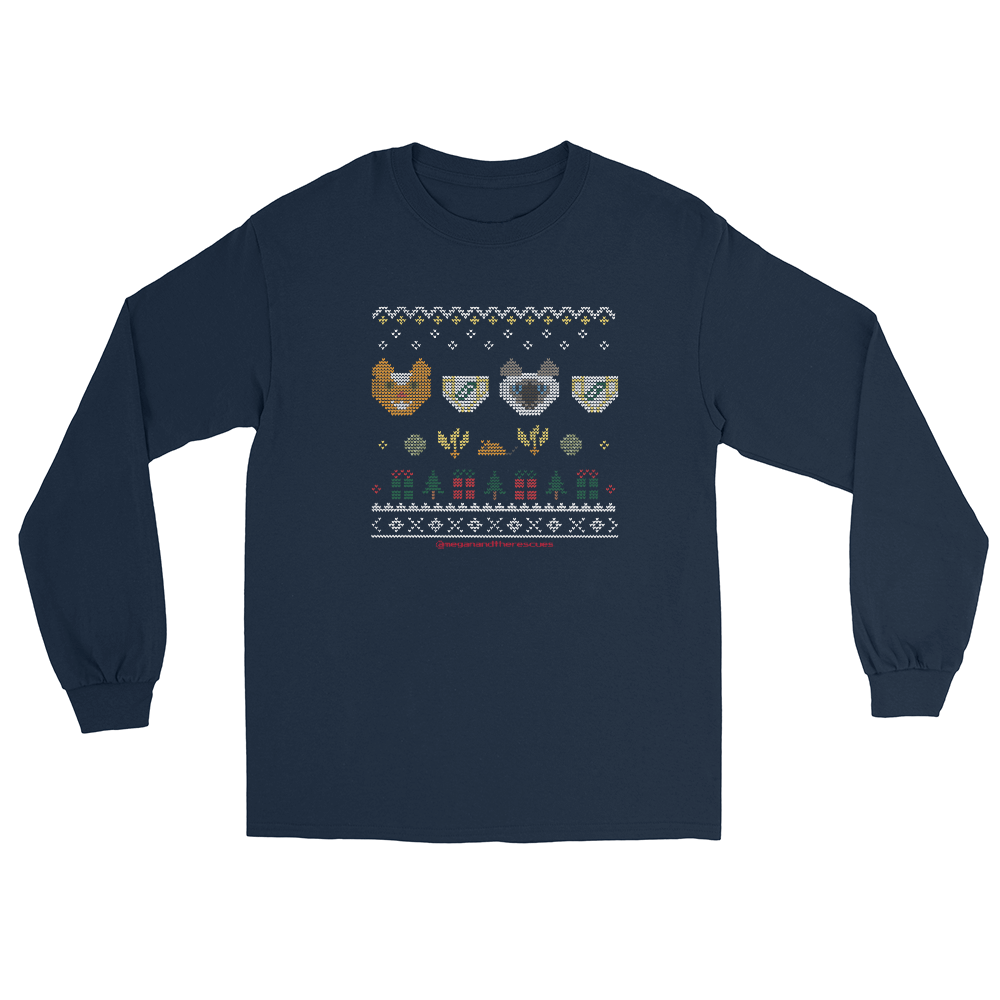 A Diaper Cat Christmas - Unisex Long Sleeve Shirt