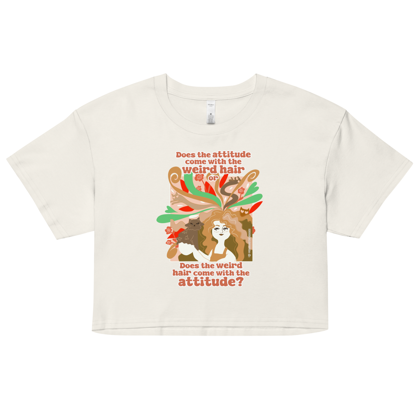 Weird Hair Attitude Ginger - Women’s crop top