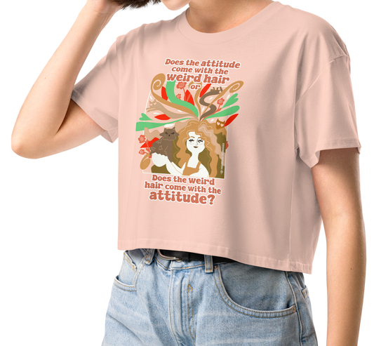 Weird Hair Attitude Ginger - Women’s crop top