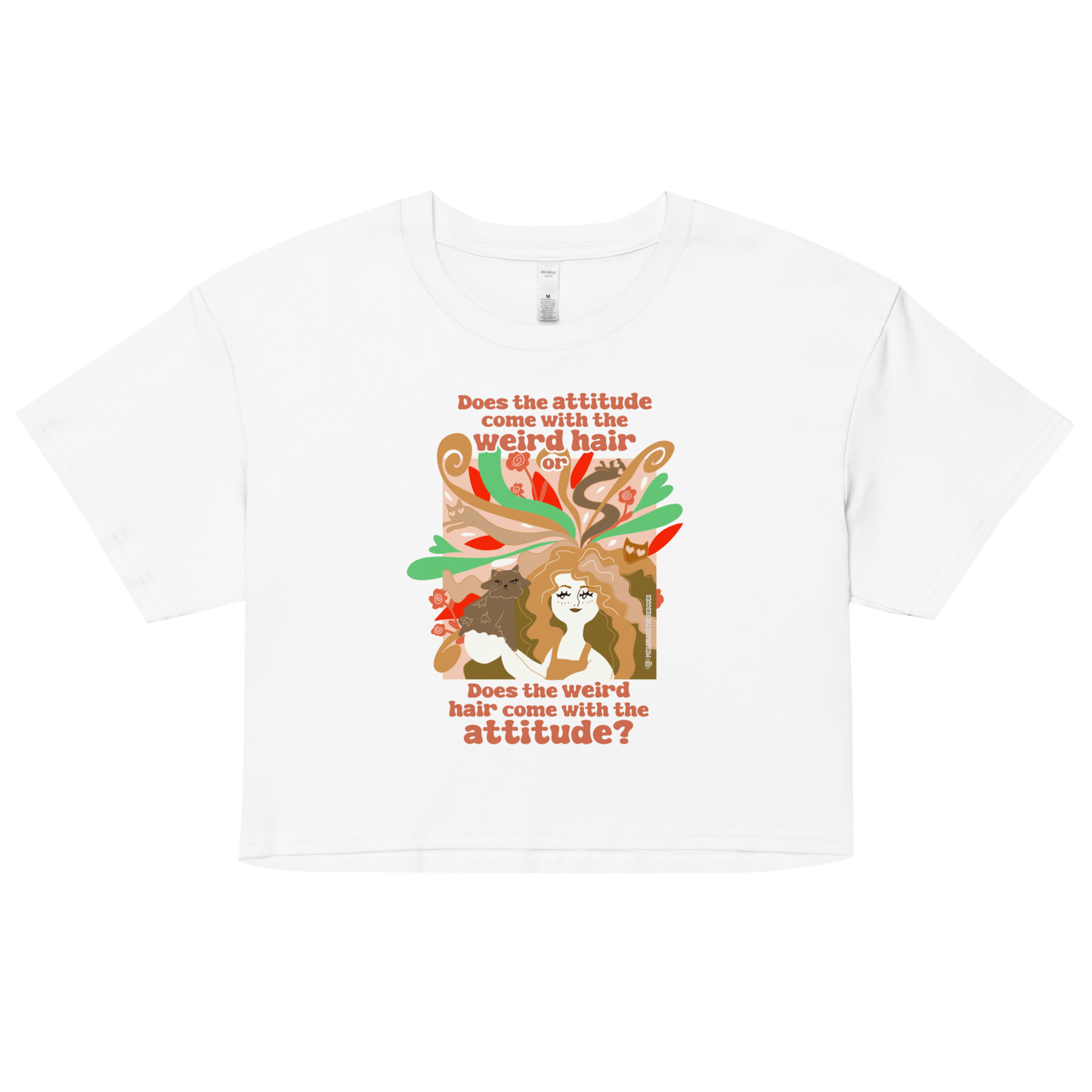 Weird Hair Attitude Ginger - Women’s crop top