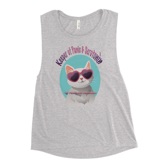 Keeper of Panic & Serotonin - Ladies’ Muscle Tank