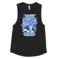 Weird Hair Attitude Blue - Ladies’ Muscle Tank